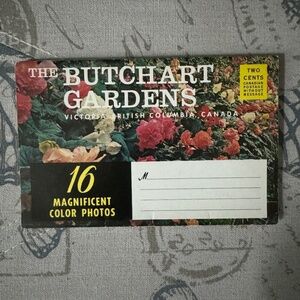 Butchart Gardens "16 Magnificent Color Photos"  Vintage  Postcard